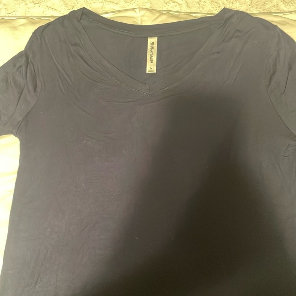 Navy blue long sleeved top